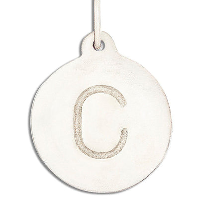 "C" Alphabet Charm 14k White Gold Jewelry For Necklaces And Bracelets From Helen Ficalora Every Letter And Initial Available