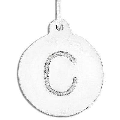 "C" Alphabet Charm Sterling Silver Jewelry For Necklaces And Bracelets From Helen Ficalora Every Letter And Initial Available