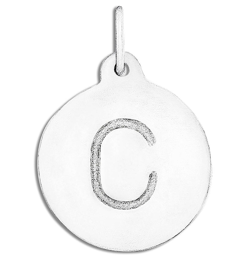 "C" Alphabet Charm Sterling Silver Jewelry For Necklaces And Bracelets From Helen Ficalora Every Letter And Initial Available