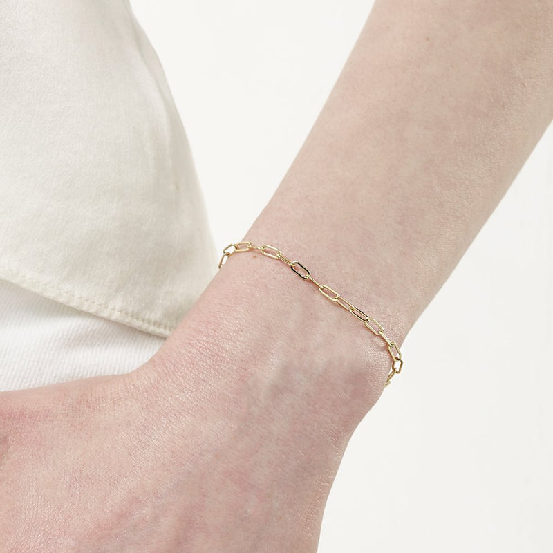 Helen Ficalora Gold Chain Link Charm Bracelet 14K Yellow Gold