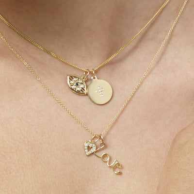 Cross Disk Charm Pavé Diamonds Jewelry Helen Ficalora 14k Pink Gold For Necklaces And Bracelets