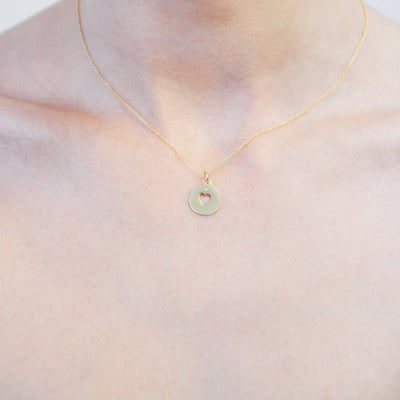 Gold Helen Ficalora Heart Charm With Diamonds for Necklaces or Bracelets