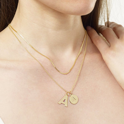 Alphabet necklace with pendant D