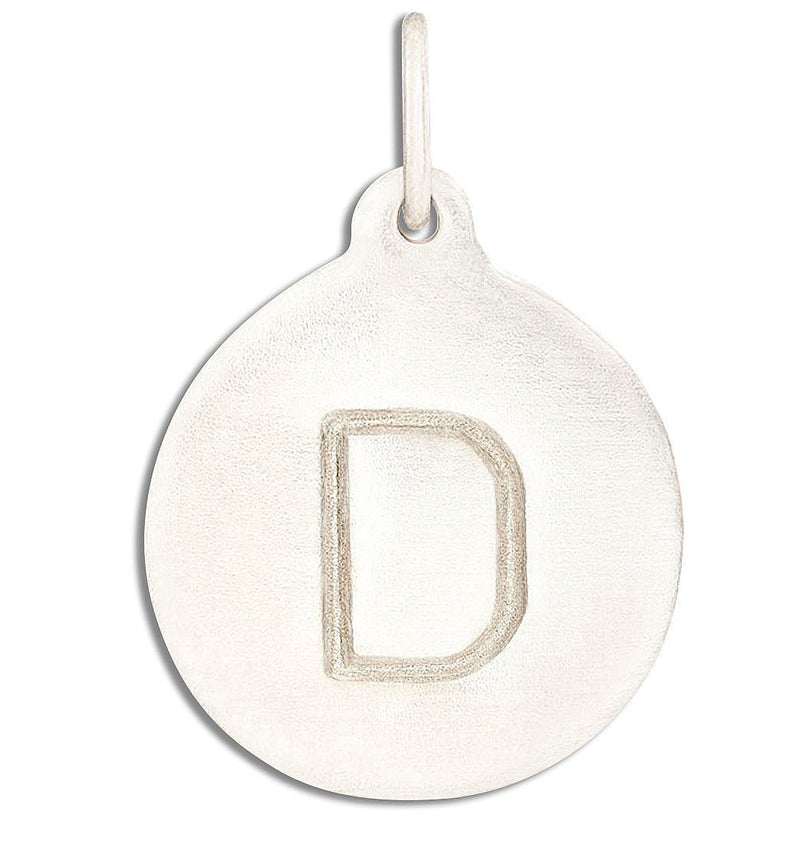 "D" Alphabet Charm 14k White Gold Jewelry For Necklaces And Bracelets From Helen Ficalora Every Letter And Initial Available