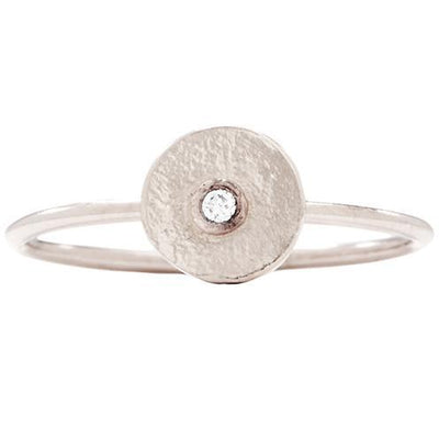 Disk Stacking Ring With Diamond Jewelry Helen Ficalora 14k White Gold 5
