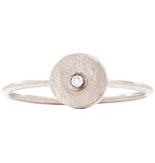 Disk Stacking Ring With Diamond Jewelry Helen Ficalora 14k White Gold 5