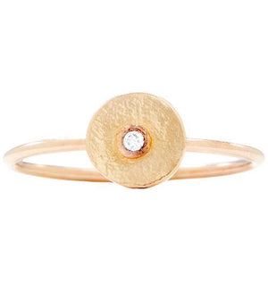 Disk Stacking Ring With Diamond Jewelry Helen Ficalora 14k Yellow Gold 5