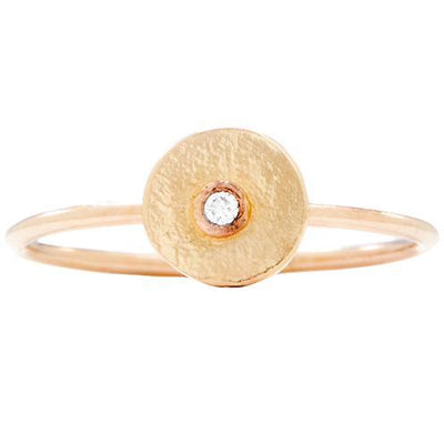 Disk Stacking Ring With Diamond Jewelry Helen Ficalora 14k Yellow Gold 5