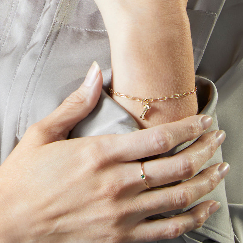 Helen Ficalora Gold Dog Bone Charm