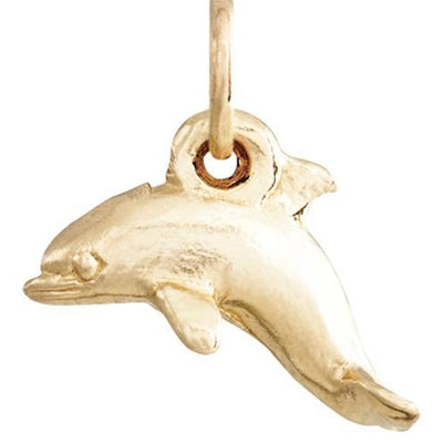 Dolphin Mini Charm Jewelry Helen Ficalora 14k Yellow Gold
