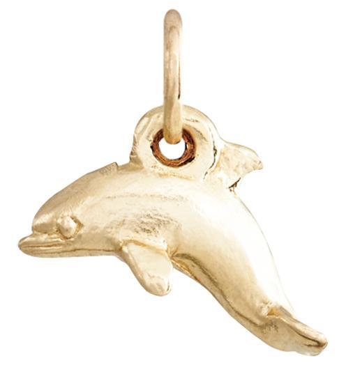 Dolphin Mini Charm Jewelry Helen Ficalora 14k Yellow Gold