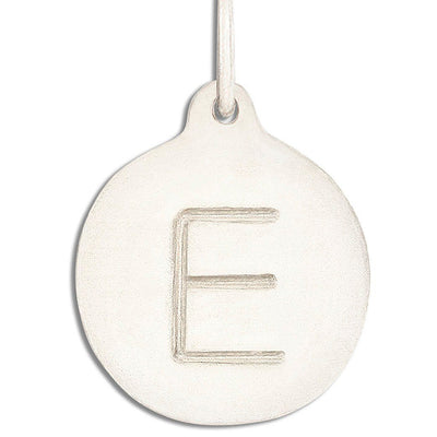 "E" Alphabet Charm 14k White Gold Jewelry For Necklaces And Bracelets From Helen Ficalora Every Letter And Initial Available