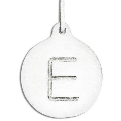 "E" Alphabet Charm Sterling Silver Jewelry For Necklaces And Bracelets From Helen Ficalora Every Letter And Initial Available