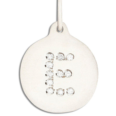 "E" Alphabet Charm 14k White Gold Pavé Diamond Jewelry For Necklaces And Bracelets From Helen Ficalora Every Letter And Initial Available
