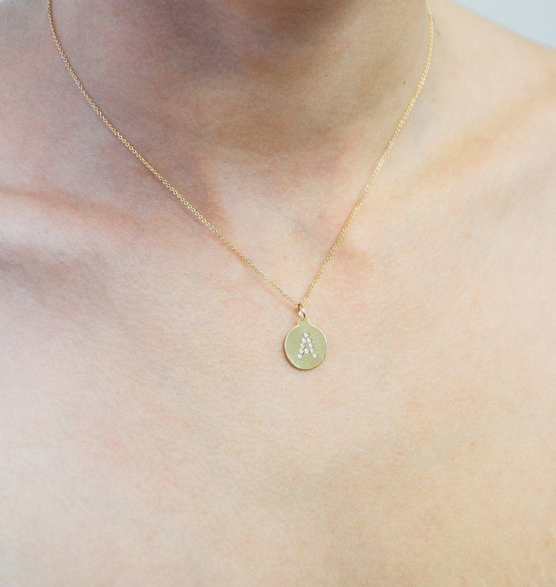 "E" Alphabet Charm 14k Yellow Gold Pavé Diamond Jewelry For Necklaces And Bracelets From Helen Ficalora Every Letter And Initial Available