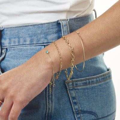 Helen Ficalora Small Infinity Chain Bracelet in 14K Yellow Gold