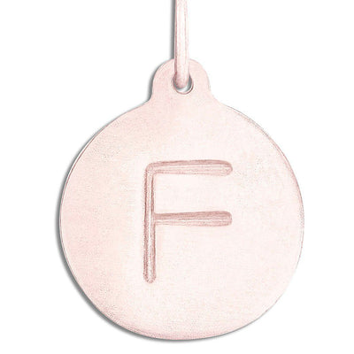 "F" Alphabet Charm Jewelry Helen Ficalora 14k Pink Gold  For Necklaces And Bracelets