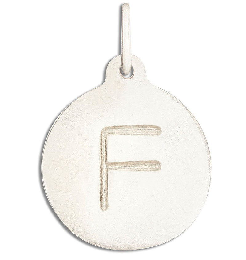 "F" Alphabet Charm Jewelry Helen Ficalora 14k White Gold  For Necklaces And Bracelets