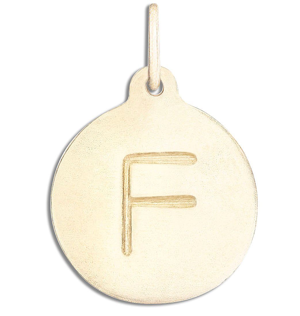 Letter Charm | Initial Necklace Pendant | Monogram Gold Charm Bracelet 14K Yellow Gold by Helen Ficalora