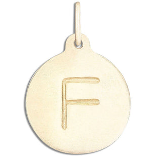 "F" Alphabet Charm Jewelry Helen Ficalora 14k Yellow Gold  For Necklaces And Bracelets