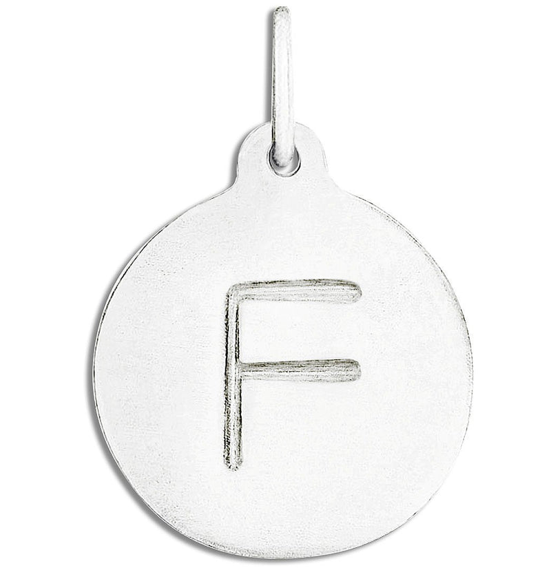 "F" Alphabet Charm Jewelry Helen Ficalora Sterling Silver  For Necklaces And Bracelets