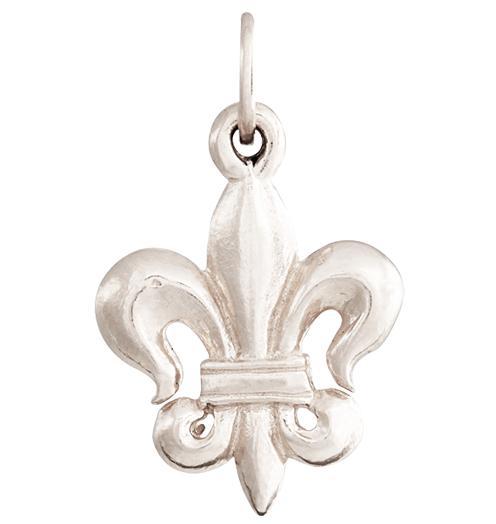 Fleur De Lis Charm Jewelry Helen Ficalora 14k White Gold