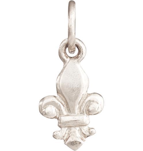 Fleur De Lis Mini Charm Jewelry Helen Ficalora 14k White Gold