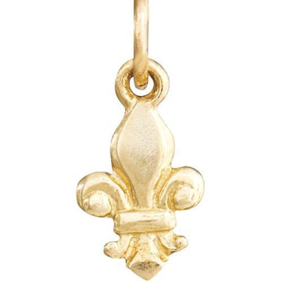 Fleur De Lis Mini Charm Jewelry Helen Ficalora 14k Yellow Gold