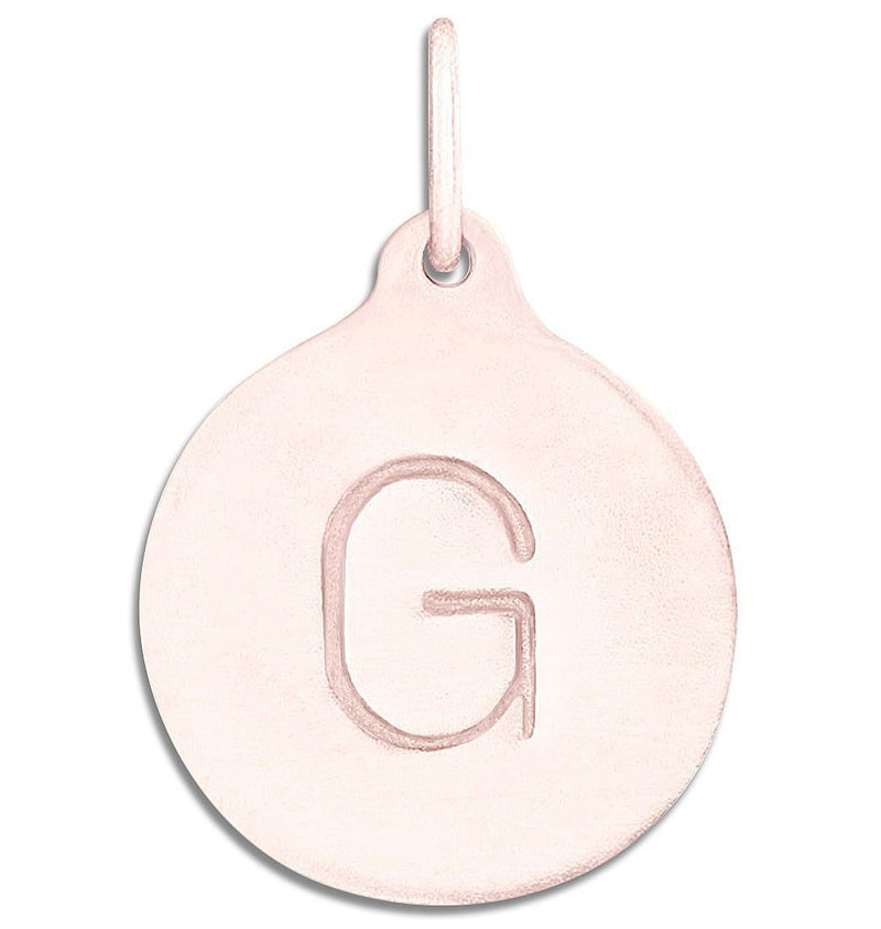"G" Alphabet Charm Jewelry Helen Ficalora 14k Pink Gold  For Necklaces And Bracelets