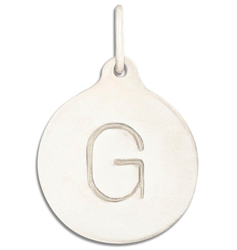"G" Alphabet Charm Jewelry Helen Ficalora 14k White Gold  For Necklaces And Bracelets