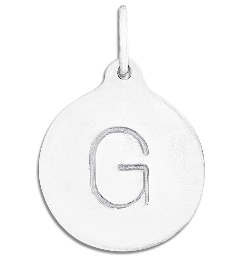 "G" Alphabet Charm Jewelry Helen Ficalora Sterling Silver  For Necklaces And Bracelets