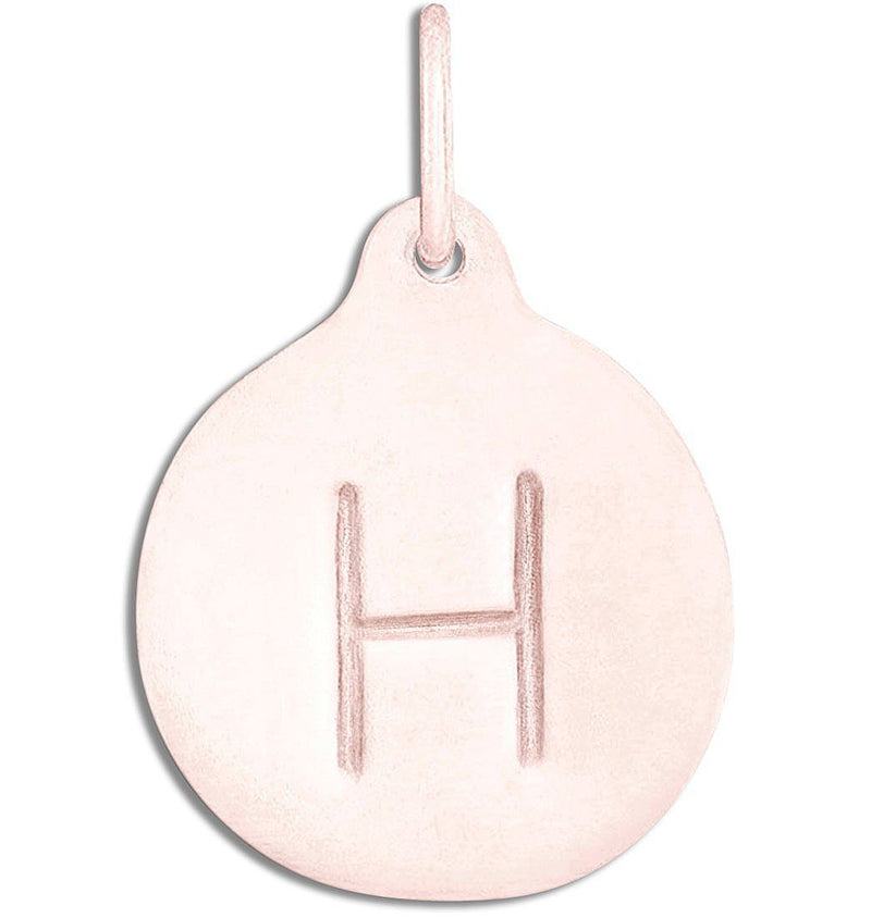 "H" Alphabet Charm Jewelry Helen Ficalora 14k Pink Gold  For Necklaces And Bracelets