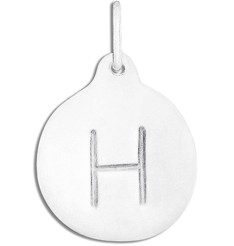 "H" Alphabet Charm Jewelry Helen Ficalora Sterling Silver  For Necklaces And Bracelets
