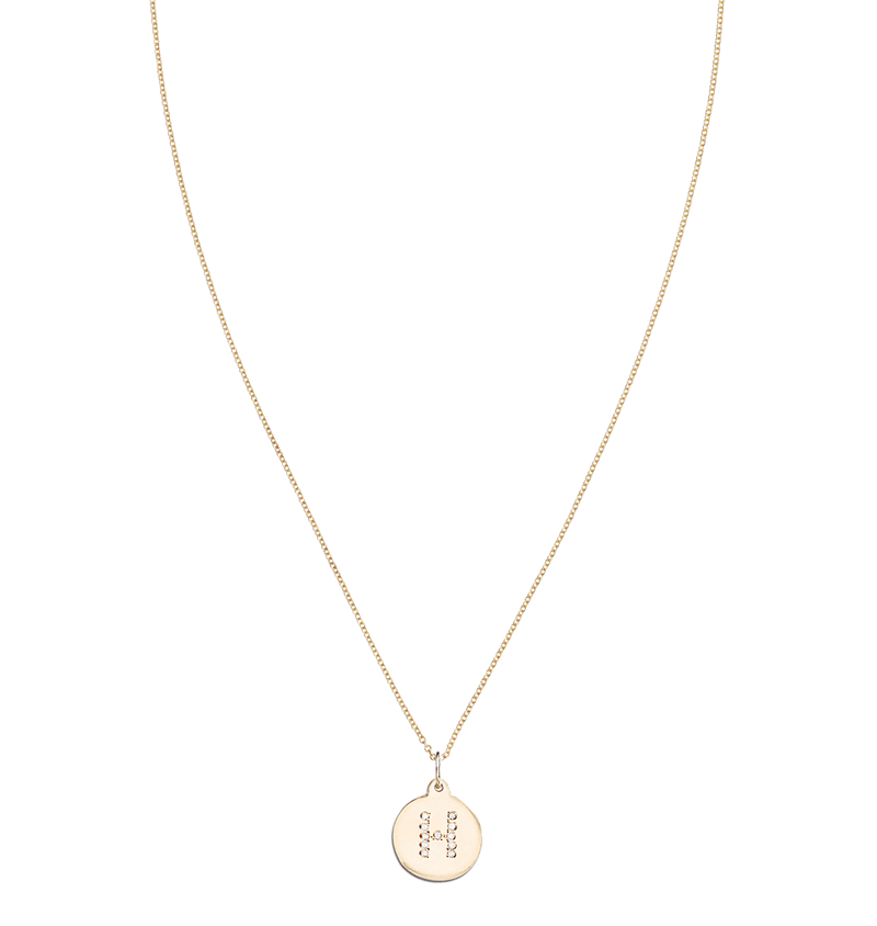 "H" Alphabet Charm Pave Diamonds -  - Jewelry - Helen Ficalora - 4