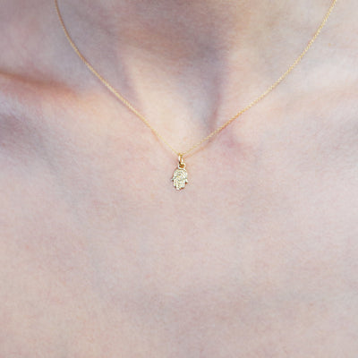 Helen Ficalora Mini Hamsa Hand Charm in 14K Yellow Gold