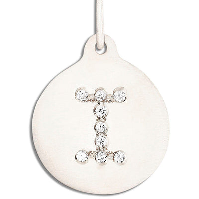 "I" Alphabet Charm Pavé Diamonds Jewelry Helen Ficalora 14k White Gold For Necklaces And Bracelets