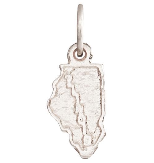 Illinois Mini Charm Jewelry Helen Ficalora 14k White Gold