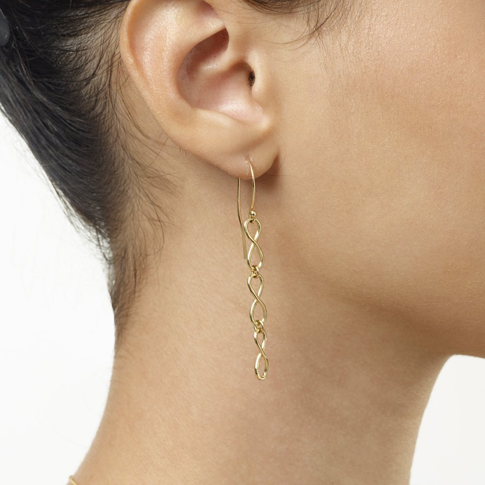 Helen Ficalora Infinity Drop Earrings - 14k Gold