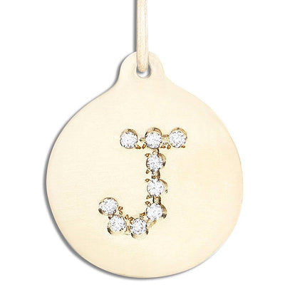 "J" Alphabet Charm Pavé Diamonds Jewelry Helen Ficalora 14k Yellow Gold For Necklaces And Bracelets