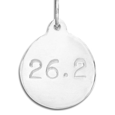 "26.2" Marathon Disk Charm Jewelry Helen Ficalora Sterling Silver