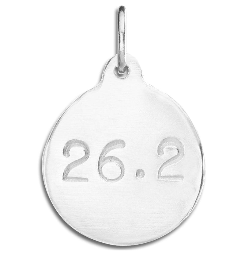 "26.2" Marathon Disk Charm Jewelry Helen Ficalora Sterling Silver