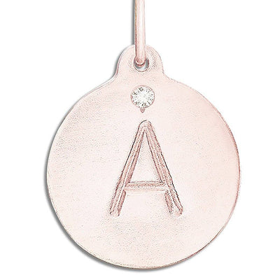 "A" Alphabet Charm 14k Rose Gold With Diamond Jewelry For Necklaces And Bracelets From Helen Ficalora Every Letter And Initial Available