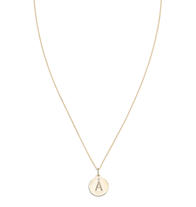 "A" Alphabet Charm 14k Yellow Gold With Diamond Jewelry For Necklaces And Bracelets From Helen Ficalora Every Letter And Initial Available