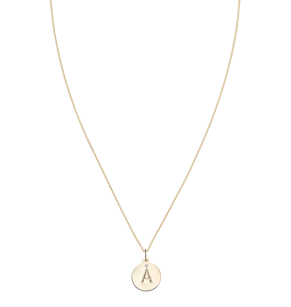 "A" Alphabet Charm 14k Yellow Gold With Diamond Jewelry For Necklaces And Bracelets From Helen Ficalora Every Letter And Initial Available