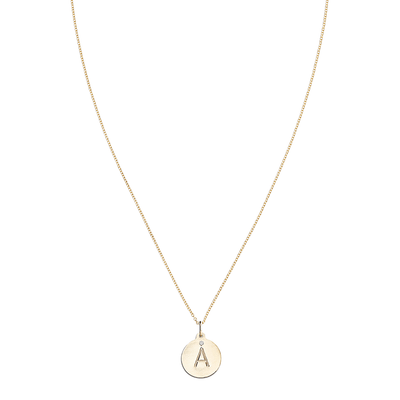 "A" Alphabet Charm 14k Yellow Gold With Diamond Jewelry For Necklaces And Bracelets From Helen Ficalora Every Letter And Initial Available