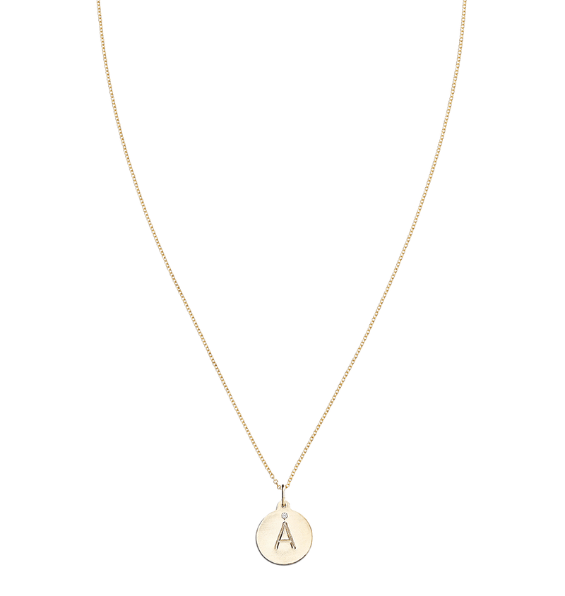 "A" Alphabet Charm 14k Yellow Gold With Diamond Jewelry For Necklaces And Bracelets From Helen Ficalora Every Letter And Initial Available