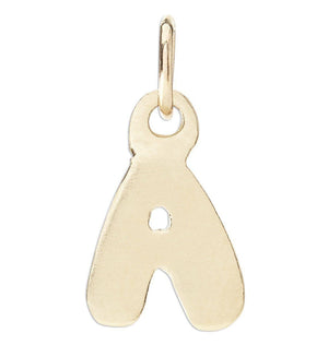 "A" Bubble Letter Charm Jewelry Helen Ficalora 14k Yellow Gold For Necklaces And Bracelets