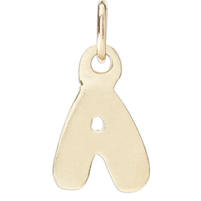 "A" Bubble Letter Charm Jewelry Helen Ficalora 14k Yellow Gold For Necklaces And Bracelets
