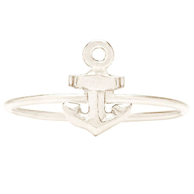 Anchor Stacking Ring Jewelry Helen Ficalora 14k White Gold 6