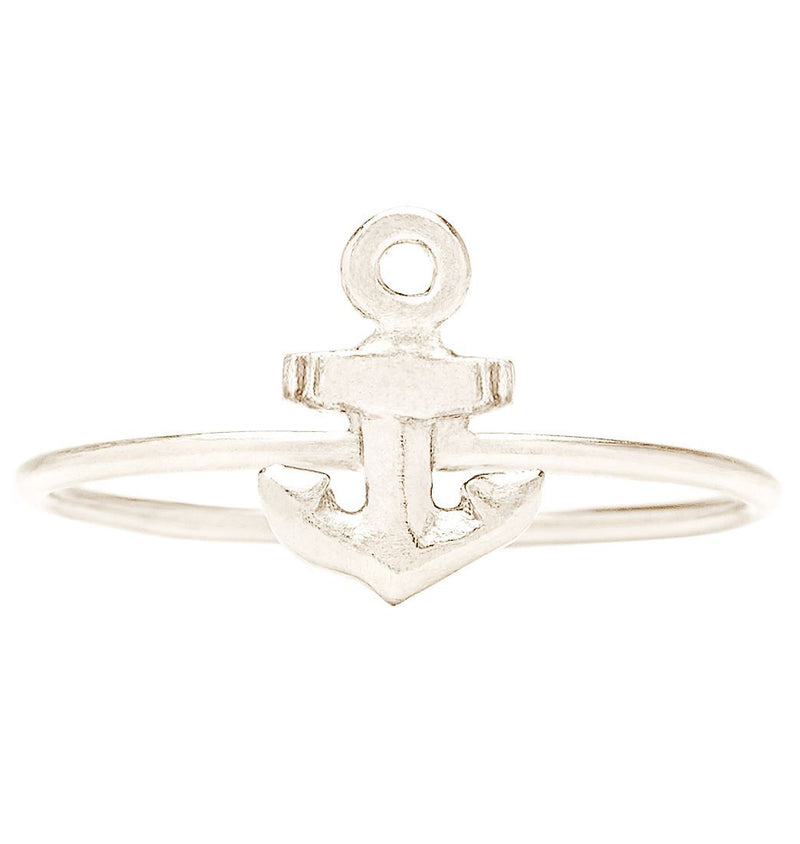 Anchor Stacking Ring Jewelry Helen Ficalora 14k White Gold 6